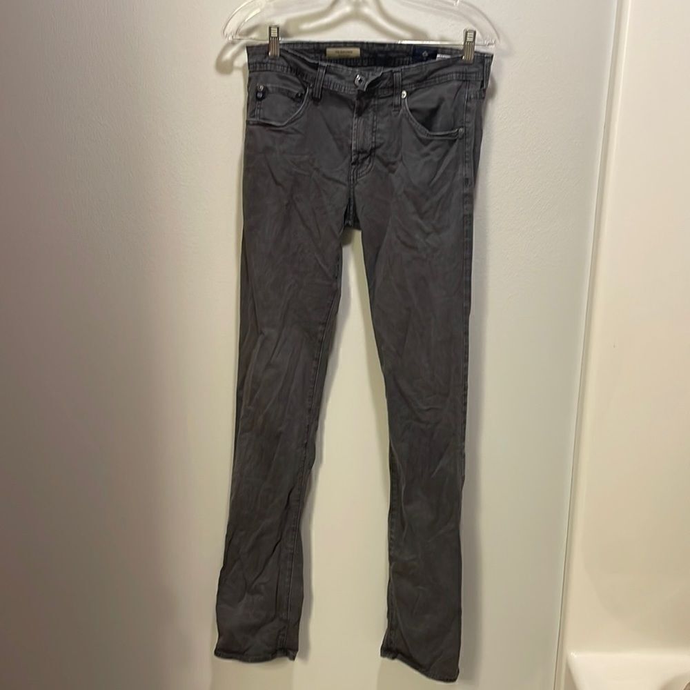 AG The Matchbox Slim Straight woman’s grey jeans